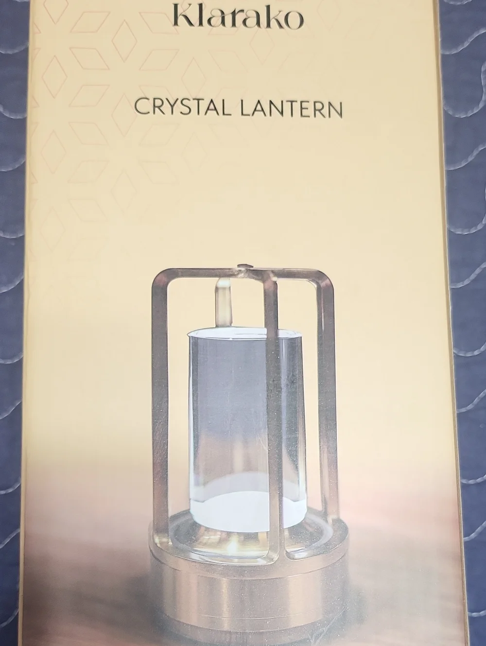Klarako Gold and Clear Crystal Lantern. NEW IN BOX